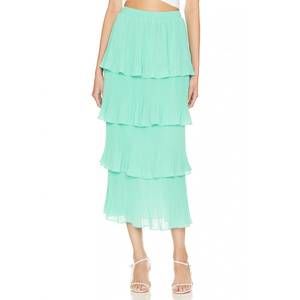 NEW ESSENTIEL ANTWERP dacie smocked ruffled tiers skirt in trinidad